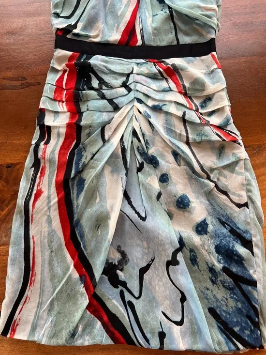 Diane von Furstenberg Womens Sleeveless Sheath Silk Dress Size 2 - Picture 13 of 13